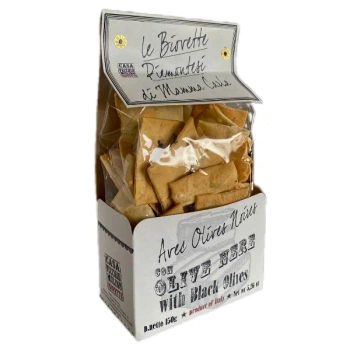 Krakersy Le Biovette Piemontesi di Mamma Carla con Olive Nere - Casa Vecchio Mulino 150 g