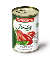 Pomidory pelati w puszce z bazylią - La Torrente 400 g
