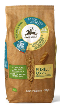 Makaron świderki fusilli (z płaskurki) BIO - fusilli faro BIO - Alce Nero 500g