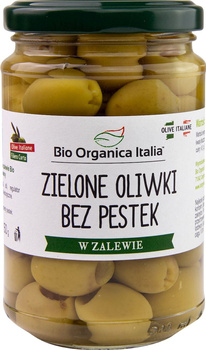 Oliwki włoskie zielone bez pestek w zalewie BIO - Bio Organica Italia  280g