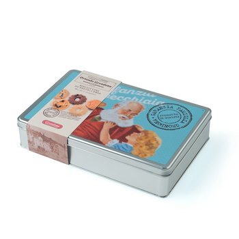 Włoskie ciasteczka Biscottoni di Pasticceria w świątecznej puszce - Grondona 310 g