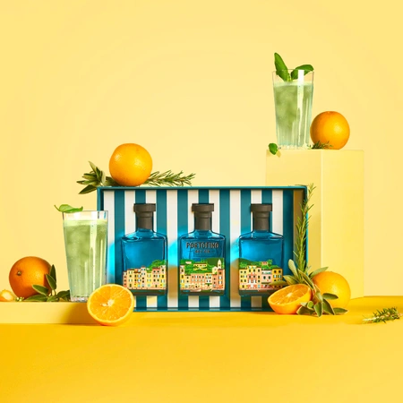 Dry Gin - Portofino 3 x 500 ml w ozdobnym pudełku