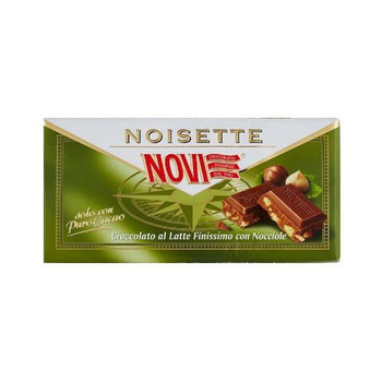 Włoska czekolada mleczna z kawałkami orzechów Noisette - Novi 100 g