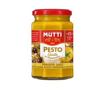 Włoskie pesto z żółtych pomidorków i ricotty z oliwkami Leccino  - Mutti 180 g