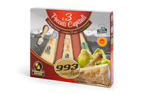 Zestaw trzech serów Parmigiano Reggiano i nóż do sera - Caseificio Cavola 993