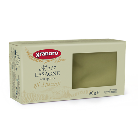 Makaron szpinakowy do lasagne - Lasagne con spinaci - Granoro  500 g