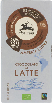 Czekolada mleczna BIO - Cioccolato al Latte BIO - Alce Nero 100 g