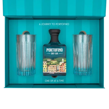 Zestaw Dry Gin z dwoma szklankami - Portofino 500ml