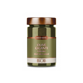 Włoskie oliwki mieszane marynowane w oleju - Olive Giganti - Ristoris 320 g