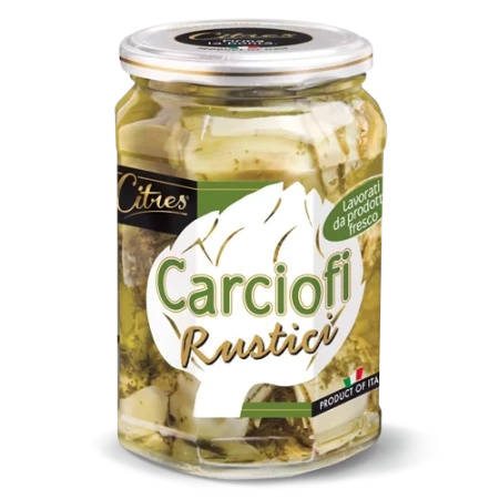 Karczochy w oleju i ziołach - carciofi rustici - Citres 520 g