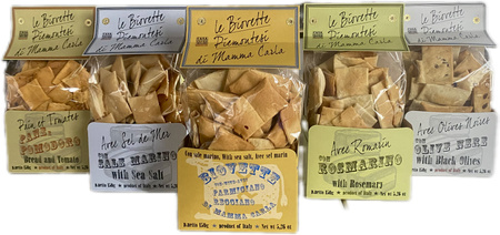 Krakersy Le Biovette Piemontesi di Mamma Carla con Olive Nere - Casa Vecchio Mulino 150 g