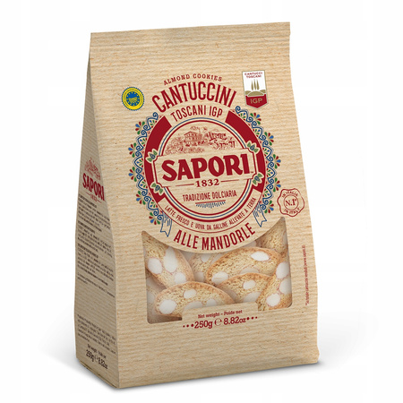 Toskańskie Cantuccini z migdałami - Cantuccini Toscani IGP - Sapori 250 g