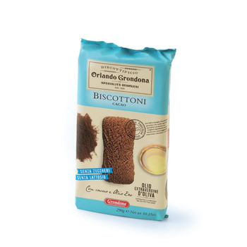 Włoskie ciasteczka bez cukru Biscottoni Cacao - Grondona 290g