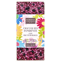 Włoska czekolada gorzka z owocami leśnymi - Boella & Sorrisi 80 g
