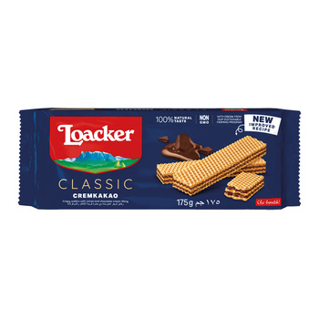 Włoskie wafelki kakaowo-czekoladowe - Loacker 175 g