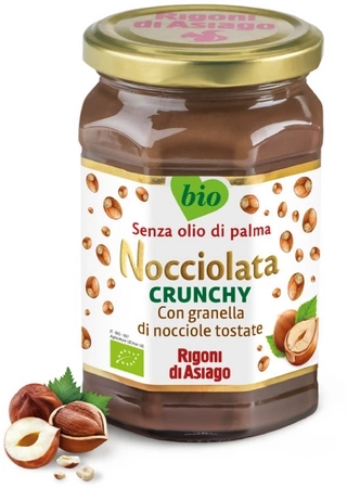 Włoski krem z orzechów laskowych z kawałkami orzechów laskowych BIO - Con granella di nocciole tostate BIO - Rigoni di Asiago 250 g