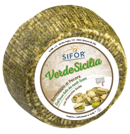 Ser owczy verde z pistacjami z Sycylii - formaggio di pecora con pistacchio Sicilia - Mignon