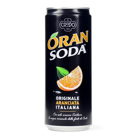 Włoski napój o smaku pomarańczy Oran Soda - Fonti di Crodo 330 ml