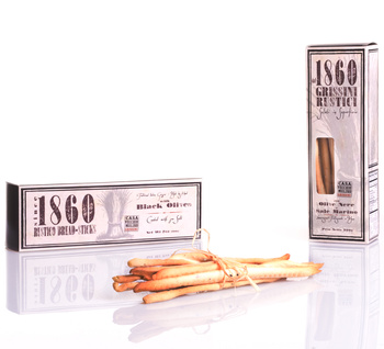 Grissini Rustici Olive Nere e Sale Marino - Casa Vecchio Mulino 200 g