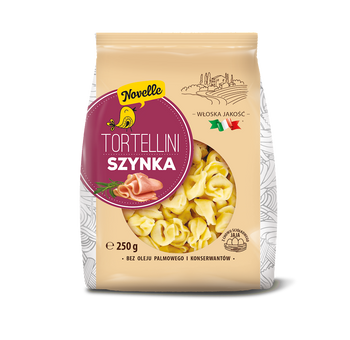 Tortellini z makaronowego ciasta jajecznego z szynką - Novelle 250g