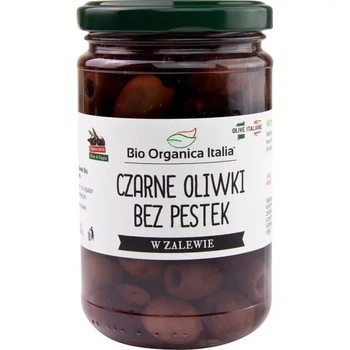 Oliwki włoskie czarne bez pestek w zalewie BIO -  Bio Organica Italia 280g