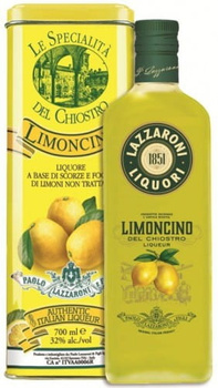Likier Limoncello w ozdobnej puszce - Lazzaroni 700 ml