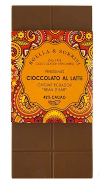 Czekolada mleczna 42%  kakao z Ekwadoru - Boella & Sorrisi 100 g