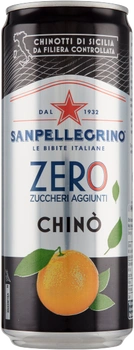 Włoski napój bezalkoholowy Chinotto bez dodatku cukru - Chino ZERO - Sanpellegrino 330 ml