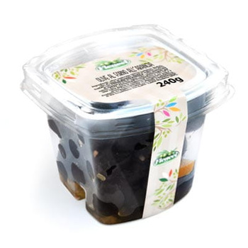 Czarne oliwki z pieca z pomarańczą - Ficacci 240g