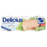 Tuńczyk w oliwie z oliwek - Delicius 3x80g