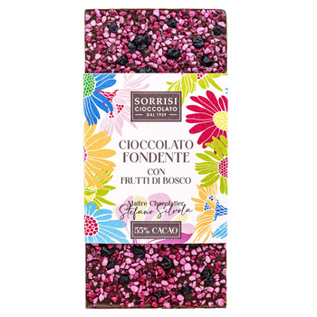 Włoska czekolada gorzka z owocami leśnymi - Boella & Sorrisi 80 g
