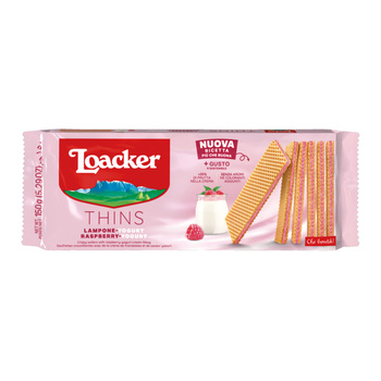 Włoskie wafelki malinowo - jogurtowe - Loacker 150 g