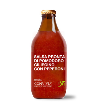 Salsa z pomidorkami koktajlowymi z peperoni BIO - Convivia 330 ml