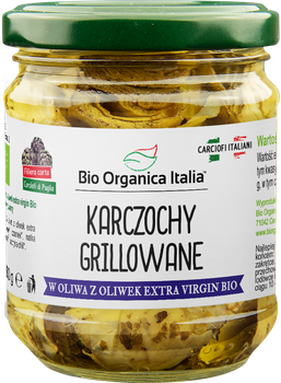 Karczochy grillowane z oliwą z oliwek extra virgin BIO - Bio Organica Italia 190 g