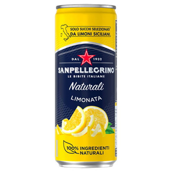 Włoski napój bezalkoholowy o smaku sycylijskich cytryn - Naturali Limonata - Sanpellegrino  330 ml